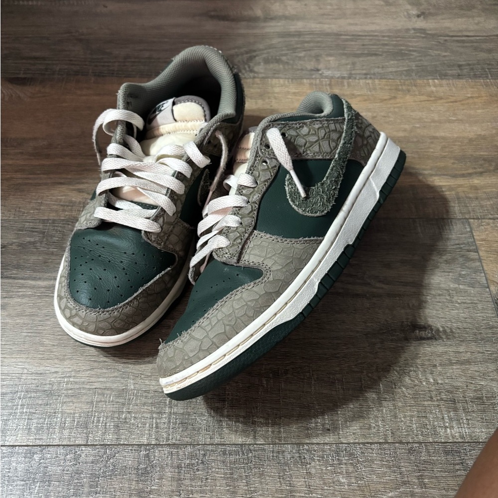 Nike vintage green and dark stucco (dunks)